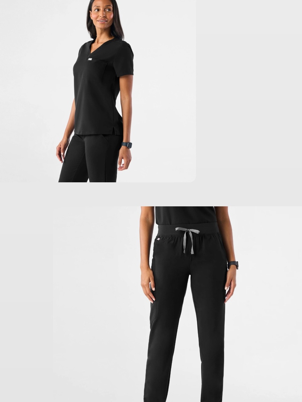 Figs Black scrub set